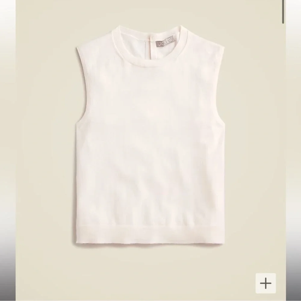 J.Crew Featherweight cashmere-blend cropped sweater shell